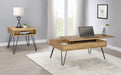 Fanning Lift Top Storage Coffee Table Golden Oak and Black - Furniture Stars (Chicago, IL)