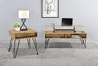 Fanning Lift Top Storage Coffee Table Golden Oak and Black - Furniture Stars (Chicago, IL)