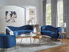 Sophia Upholstered Vertical Channel Tufted Chair Blue - Furniture Stars (Chicago, IL)