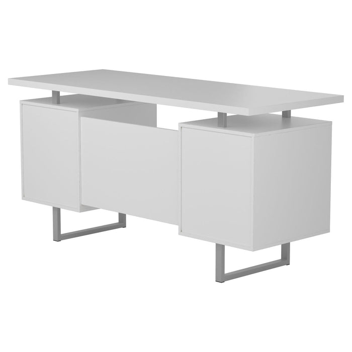 Lawtey Floating Top Office Desk Weathered Grey - Furniture Stars (Chicago, IL)