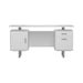 Lawtey Floating Top Office Desk White Gloss - Furniture Stars (Chicago, IL)