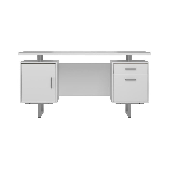 Lawtey Floating Top Office Desk Weathered Grey - Furniture Stars (Chicago, IL)