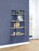 Elmcrest 24-inch Wall Shelf Black and Rustic Oak - Furniture Stars (Chicago, IL)