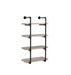Elmcrest 24-inch Wall Shelf Black and Rustic Oak - Furniture Stars (Chicago, IL)