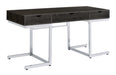 Noorvik 3-drawer Writing Desk Dark Oak and Chrome - Furniture Stars (Chicago, IL)