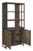 Millbrook 2-door Bookcase Rustic Oak Herringbone and Gunmetal - Furniture Stars (Chicago, IL)