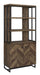 Millbrook 2-door Bookcase Rustic Oak Herringbone and Gunmetal - Furniture Stars (Chicago, IL)
