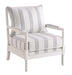 Blanchett Upholstered Accent Chair with Spindle Accent White and Navy - Furniture Stars (Chicago, IL)