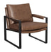 Rosalind Upholstered Accent Chair with Removable Cushion Umber Brown and Gunmetal - Furniture Stars (Chicago, IL)