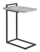 Maxwell C-shaped Accent Table Cement and Gunmetal - Furniture Stars (Chicago, IL)