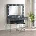 Afshan Upholstered Square Padded Cushion Vanity Stool - Furniture Stars (Chicago, IL)