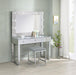 Umbridge Upholstered Square Padded Cushion Vanity Stool - Furniture Stars (Chicago, IL)