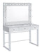 Umbridge 3-drawer Vanity with Lighting Chrome and White - Furniture Stars (Chicago, IL)
