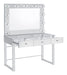 Umbridge 3-drawer Vanity with Lighting Chrome and White - Furniture Stars (Chicago, IL)