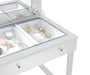 Umbridge 3-drawer Vanity with Lighting Chrome and White - Furniture Stars (Chicago, IL)