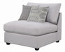 Cambria Upholstered Armless Chair Grey - Furniture Stars (Chicago, IL)