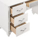 Barzini 7-drawer Vanity Desk with Lighted Mirror White - Furniture Stars (Chicago, IL)