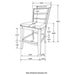 Prentiss Upholstered Counter Height Chair (Set of 2) Black and Cappuccino - Furniture Stars (Chicago, IL)