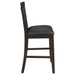 Prentiss Upholstered Counter Height Chair (Set of 2) Black and Cappuccino - Furniture Stars (Chicago, IL)