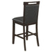 Prentiss Upholstered Counter Height Chair (Set of 2) Black and Cappuccino - Furniture Stars (Chicago, IL)