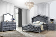Antonella 4-Piece Queen Upholstered Tufted Bedroom Set Grey - Furniture Stars (Chicago, IL)
