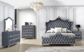 Antonella 4-Piece Queen Upholstered Tufted Bedroom Set Grey - Furniture Stars (Chicago, IL)