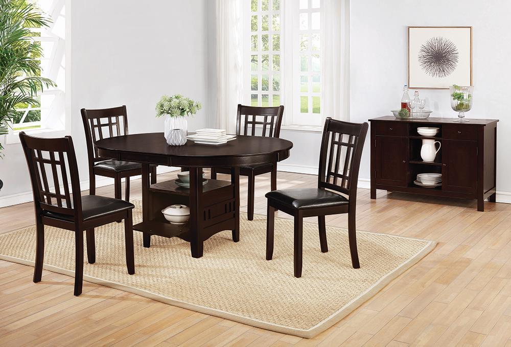 Lavon Padded Dining Side Chairs Espresso and Black (Set of 2) - Furniture Stars (Chicago, IL)
