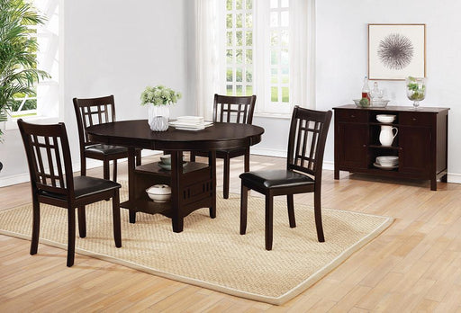 Lavon Padded Dining Side Chairs Espresso and Black (Set of 2) - Furniture Stars (Chicago, IL)