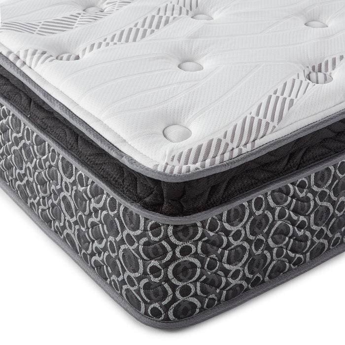 Hayes Medium Plush Pillow Top Hybrid Mattress - Furniture Stars (Chicago, IL)
