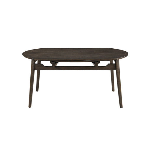 Rex 65" Round Table With Self Storing Leaves-Walnut