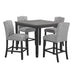 Daphne 5 Pc Gray 42" Counter Set W/Gray Chairs