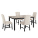 Daphne 5 Pc Natural 60" Dining Set W/Natural Chairs