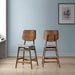 Oscar Counter Chair With Dk Gray Cushion-Walnut
