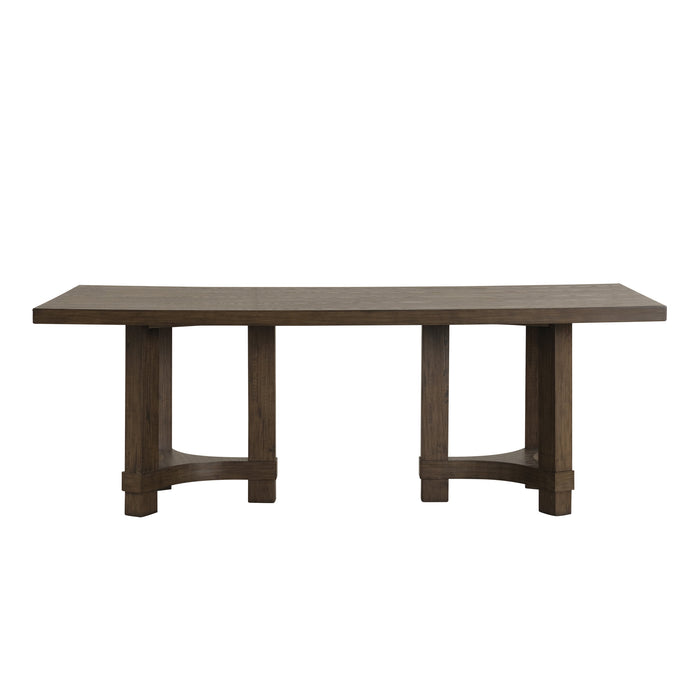 Cityscape Rectangle Dining Table Base-Walnut