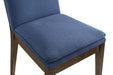 Maggie Dining Chair W/Blue Cushion-Walnut