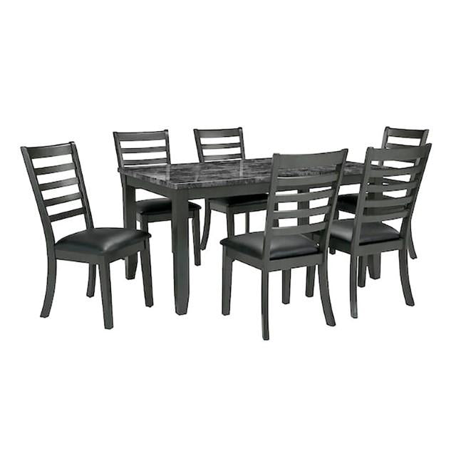 Adia 7 Pc Dinning Table Set Grey & Brown - Furniture Stars (Chicago, IL)