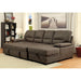 ALCESTER Brown & Gray Sectional w/ Sleeper, Ash - Furniture Stars (Chicago, IL)