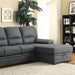ALCESTER Brown & Gray Sectional w/ Sleeper, Ash - Furniture Stars (Chicago, IL)