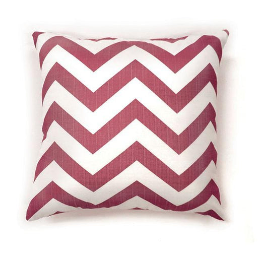 Zoe Red Chevron 18" X 18" Pillow, Red Chevron (2/CTN) - Furniture Stars (Chicago, IL)