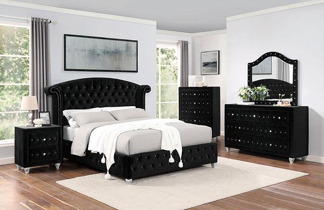 ZOHAR Mirror, Black - Furniture Stars (Chicago, IL)