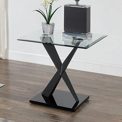 XANTHUS End Table, Black - Furniture Stars (Chicago, IL)