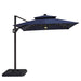 Xico 8 Ft Square Umbrella w/ Double Top w/ LED Light + 37" Large Base - Furniture Stars (Chicago, IL)