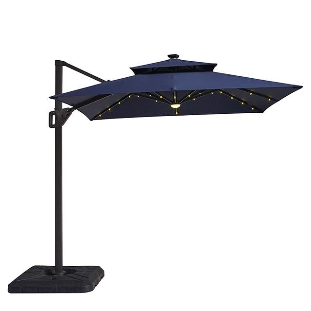 Xico 8 Ft Square Umbrella w/ Double Top w/ LED Light + 37" Large Base - Furniture Stars (Chicago, IL)