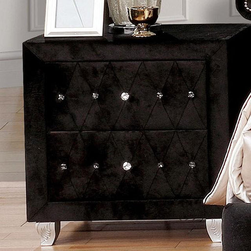 Alzire Black & Blue Night Stand - Furniture Stars (Chicago, IL)