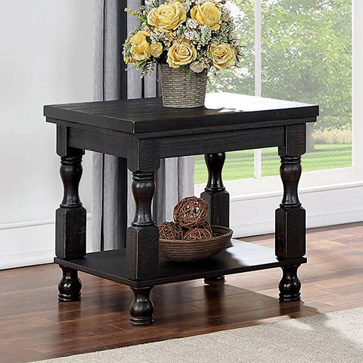 CALANDRA End Table, Antique Black - Furniture Stars (Chicago, IL)