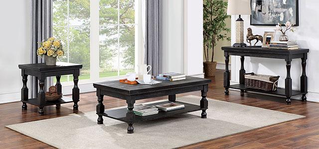 CALANDRA End Table, Antique Black - Furniture Stars (Chicago, IL)