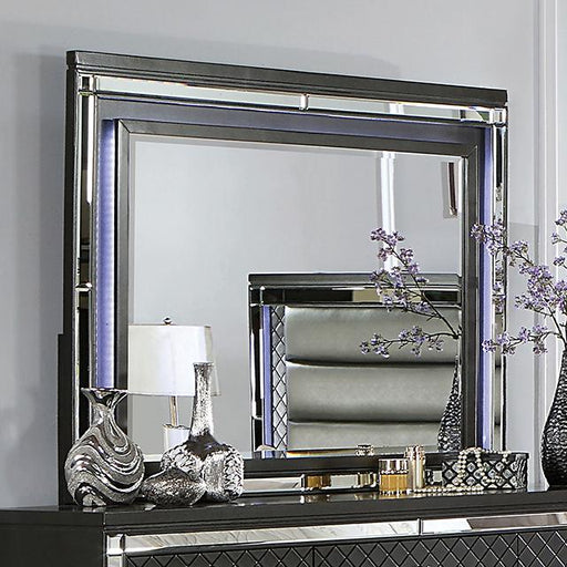 CALANDRIA Mirror w/ LED, Gray - Furniture Stars (Chicago, IL)