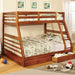 California II Cherry Twin/Full Bunk Bed w/ 2 Drawers Cherry, Walnut, Grey, &Oak - Furniture Stars (Chicago, IL)