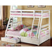 California II Cherry Twin/Full Bunk Bed w/ 2 Drawers Cherry, Walnut, Grey, &Oak - Furniture Stars (Chicago, IL)