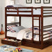 California Iv Black, Walnut, Gray, & White Twin/Twin Bunk Bed - Furniture Stars (Chicago, IL)